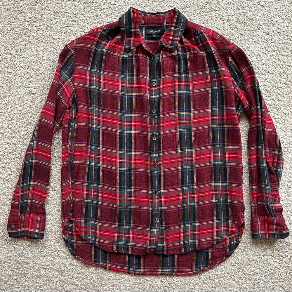 Madewell | Plaid Central Long Sleeve Button Down